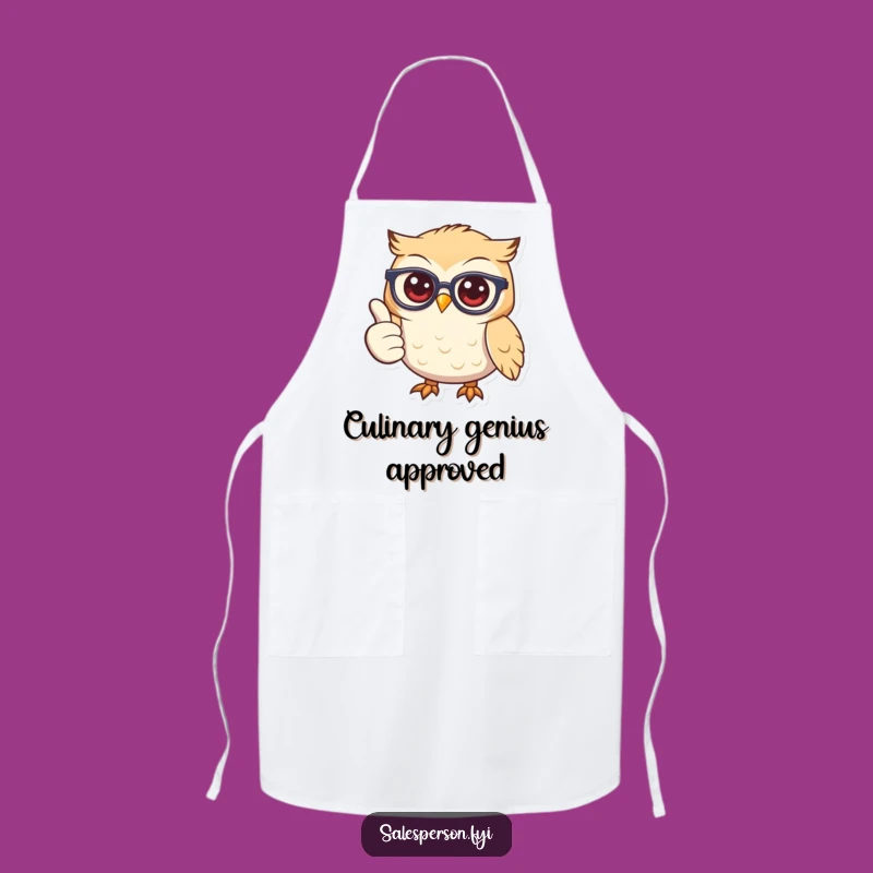Funny Owl Glasses Apron: Cook with Wit, A Clever Funny Gift Idea!