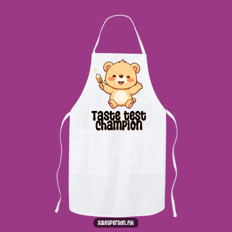 Funny Bear Cub Demo Apron - Enthusiastic Kitchen Wear, Great Gift