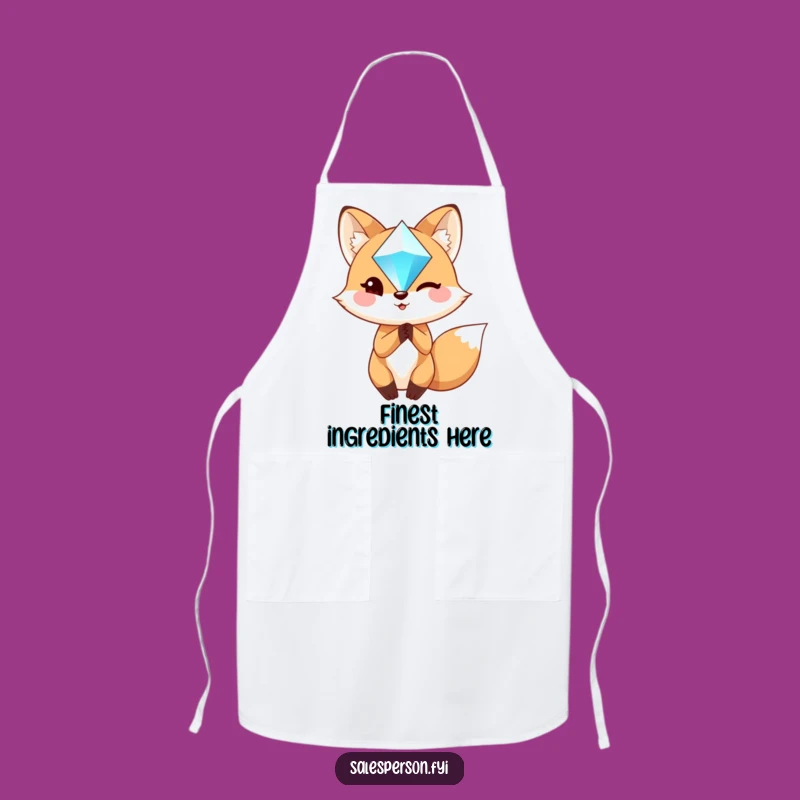 Funny Fox Chef Apron - Stylish and Hilarious Winking Fox Gem Cooking Gift