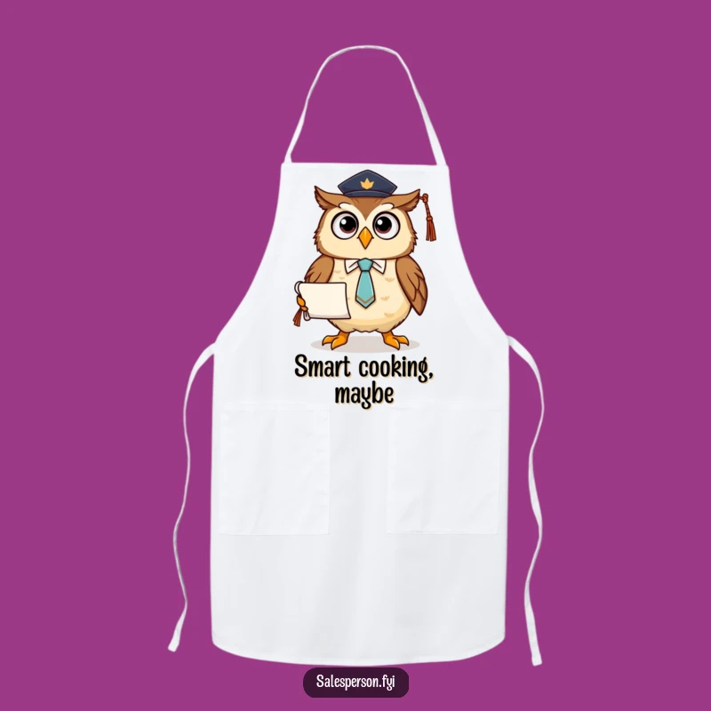 Funny Owl Graduation Apron: Cook with Academic Flair and Humor