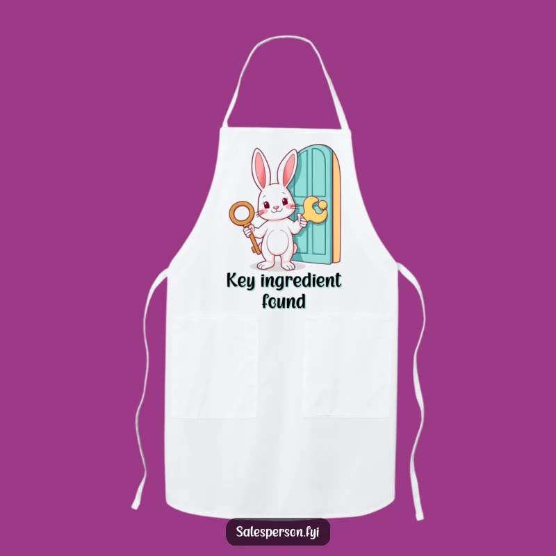 Funny Rabbit Key Apron - Chef's Mystery Companion, Hilarious Kitchen Gift