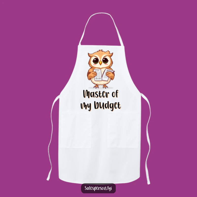 Funny Owl Accountant Apron: Cook Up Success with This Financial Whiz