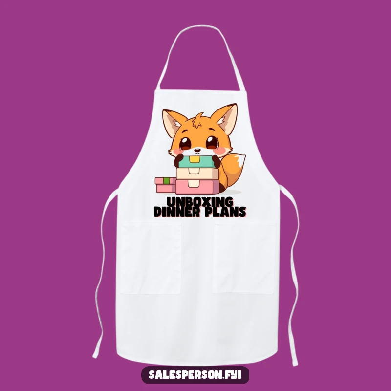 Funny Fox Surprise Apron: Cook with Curiosity and Color