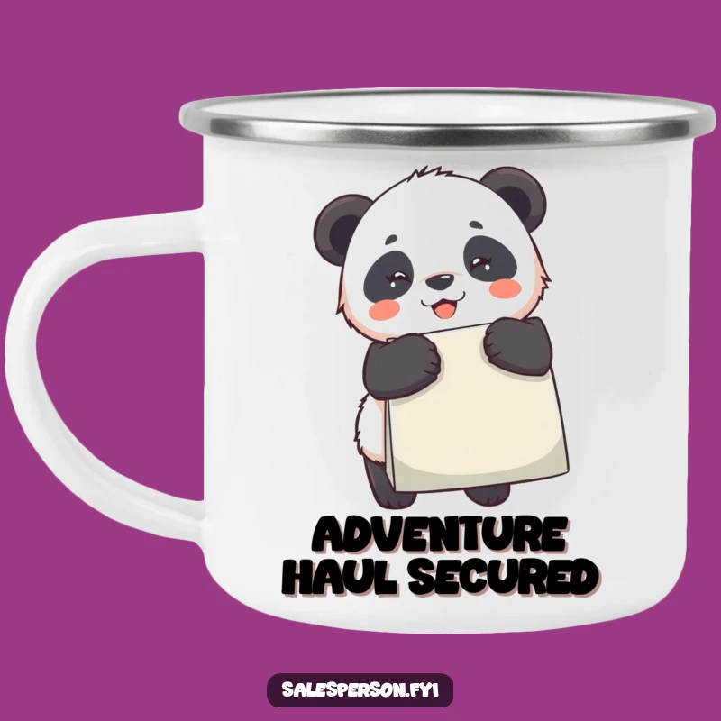 Adventure-Ready Funny Panda Camping Mug: Sip and Shop Your Way Through the Wild!