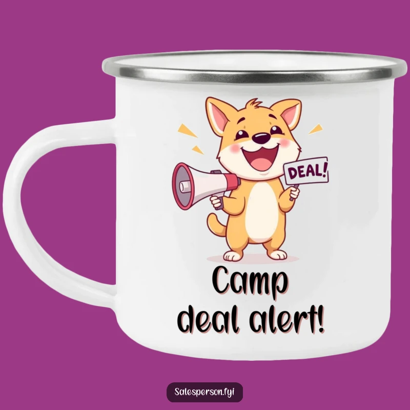 Funny Dog Deal Camping Mug: Adventure & Announcements!