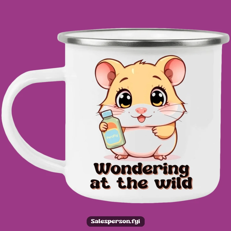 Funny Hamster Product Camping Mug: Enthusiasm for Adventures