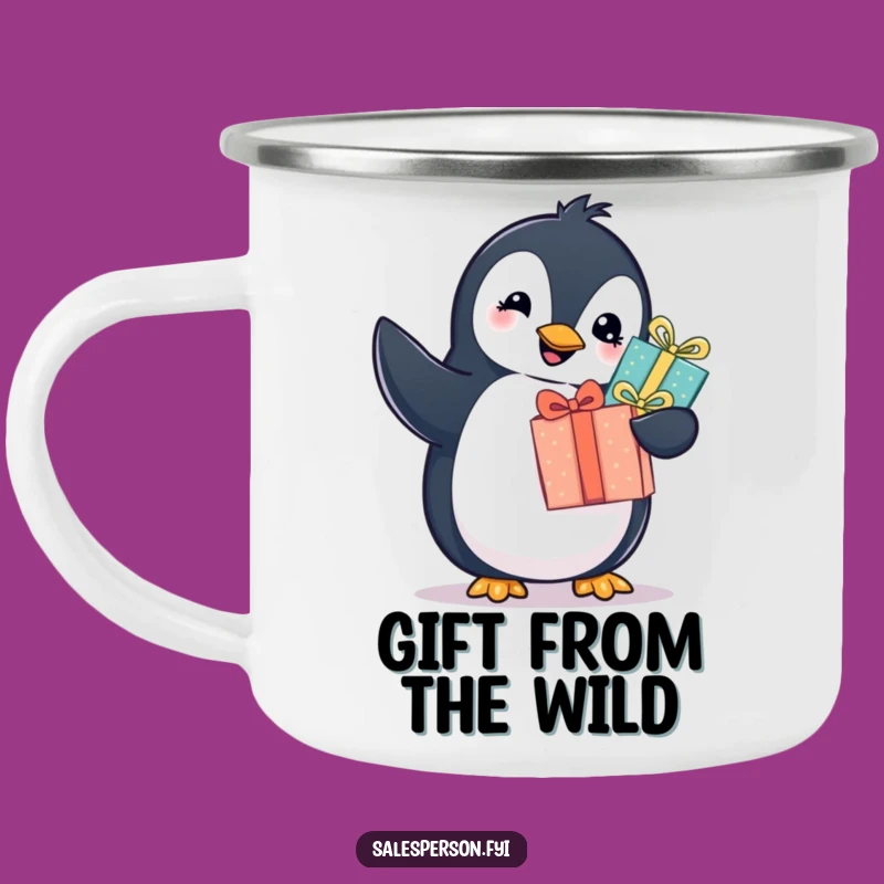 Funny Penguin Gift Camping Mug - Cheerful Gift for Campers
