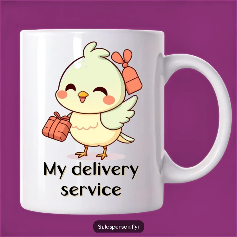 Funny Bird Delivery Mug: Share Joy with This Cheerful Character Gift