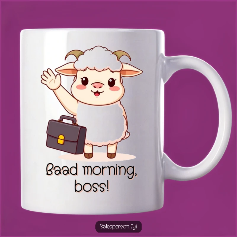 Funny Business Sheep Mug: Start Your Day with a Funny Hello Gift!