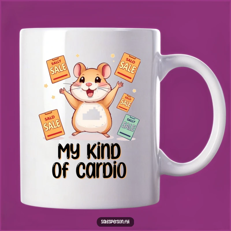 Funny Hamster Juggling Sale Flyers Mug: The Perfect Gift for Bargain Hunters