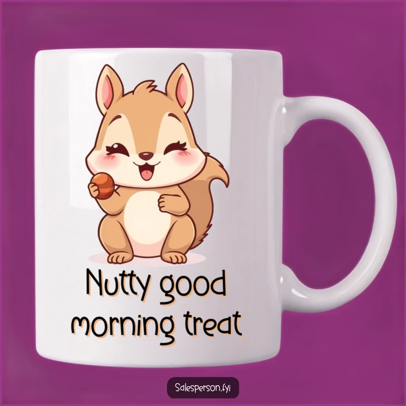 Funny Squirrel Treat Wink Mug - Tempting Snack Gift, Great Mug