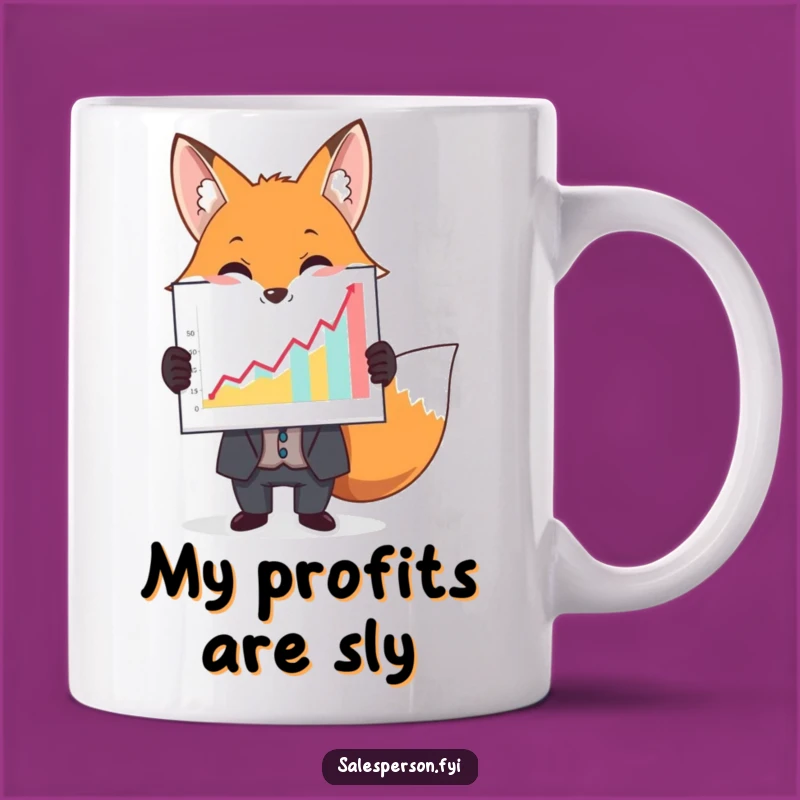 Sharp Fox Business Mug: Analyze and Laugh, Perfect Funny Gift!