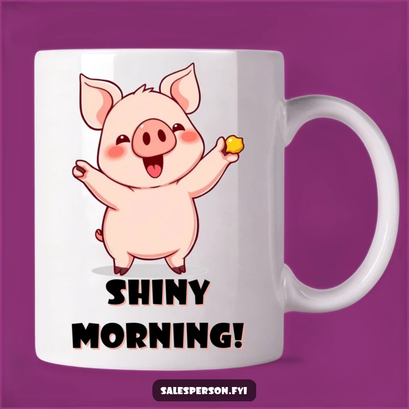 Funny Pig's Shiny Find Mug: A Joyful Gift for Collectors & Enthusiasts