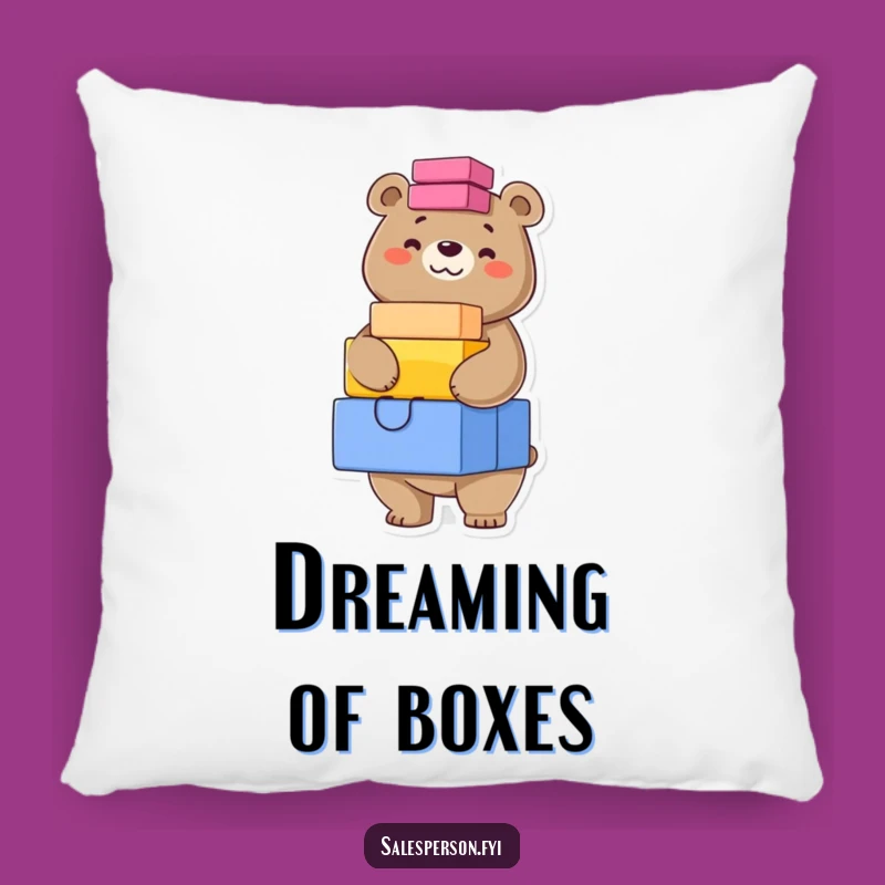 Funny Bear Stacking Pillow: Cozy Confident Bear Comfort, Humorous Accent Gift