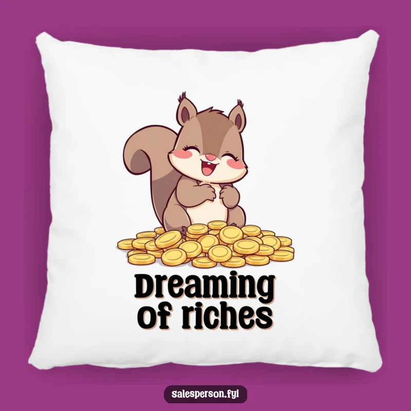 Plush Funny Squirrel Pillow: Snuggle Up with Your Financial Goals!