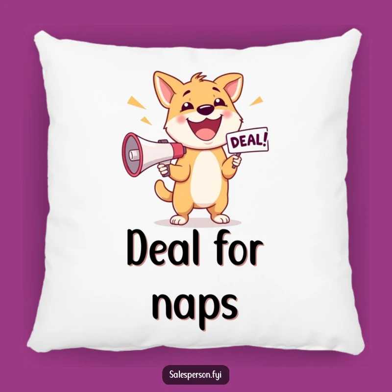 Funny Dog Deal Pillow: Cozy Comfort & Energetic Accent!