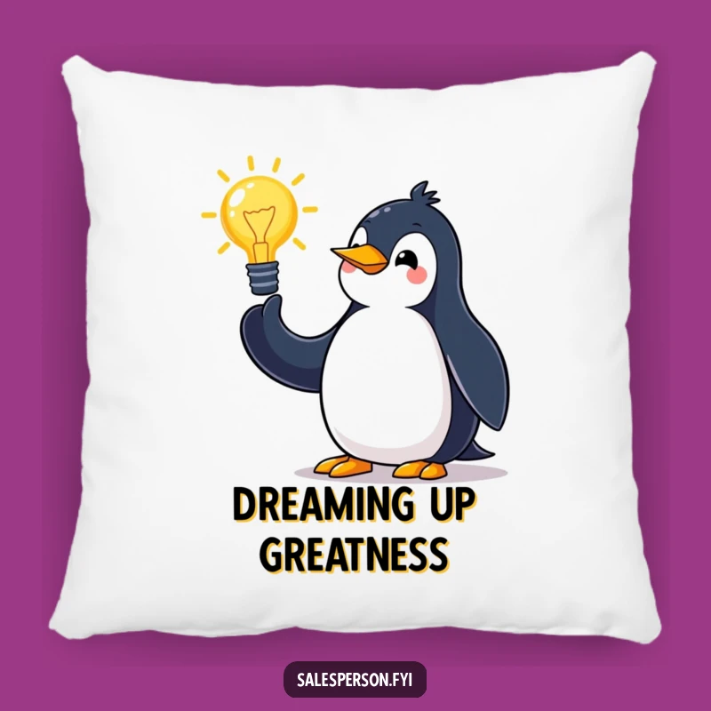 Funny Penguin Idea Pillow: Rest Your Head on Inspiration and Humor