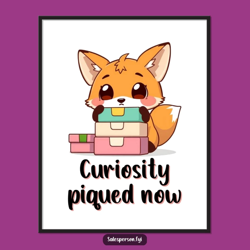 Funny Fox Surprise Digital Art: Instant Whimsy for Your Walls