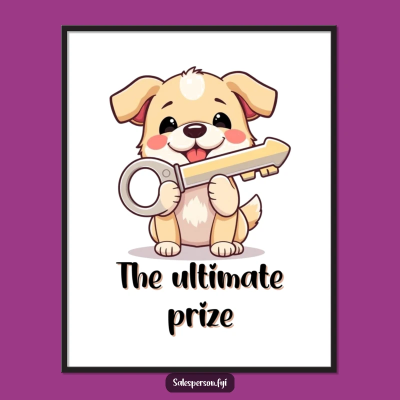 Funny Dog Key Digital Art: Instant Joy - Perfect Funny Gift Download!