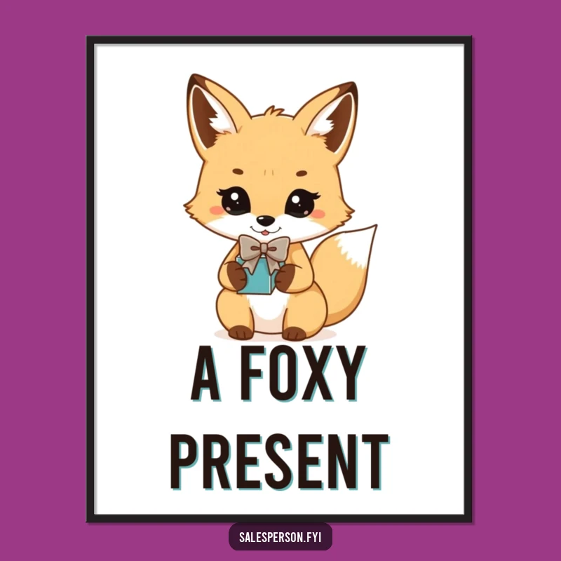 Funny Fox Bowtie Gift Digital Art: Instant Sophistication & Humorous Decor