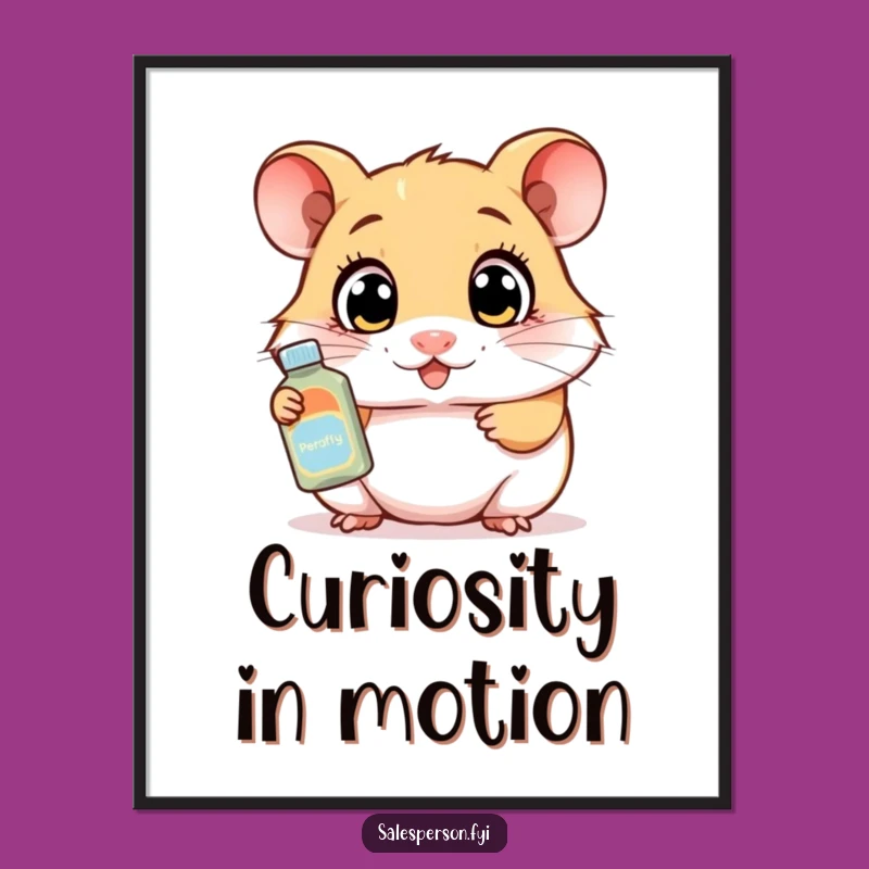 Funny Hamster Product Digital Art: Instant Enthusiasm for Your Space