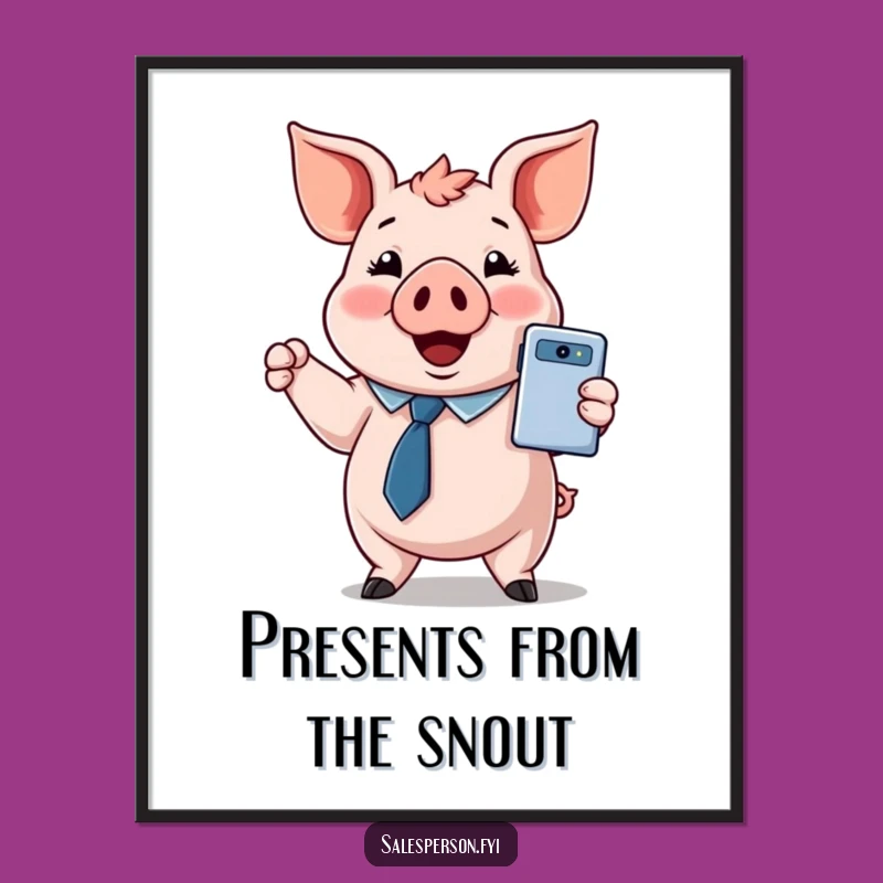 Gadget Pig Digital Art: Instant Tech Charm, Perfect Funny Gift!