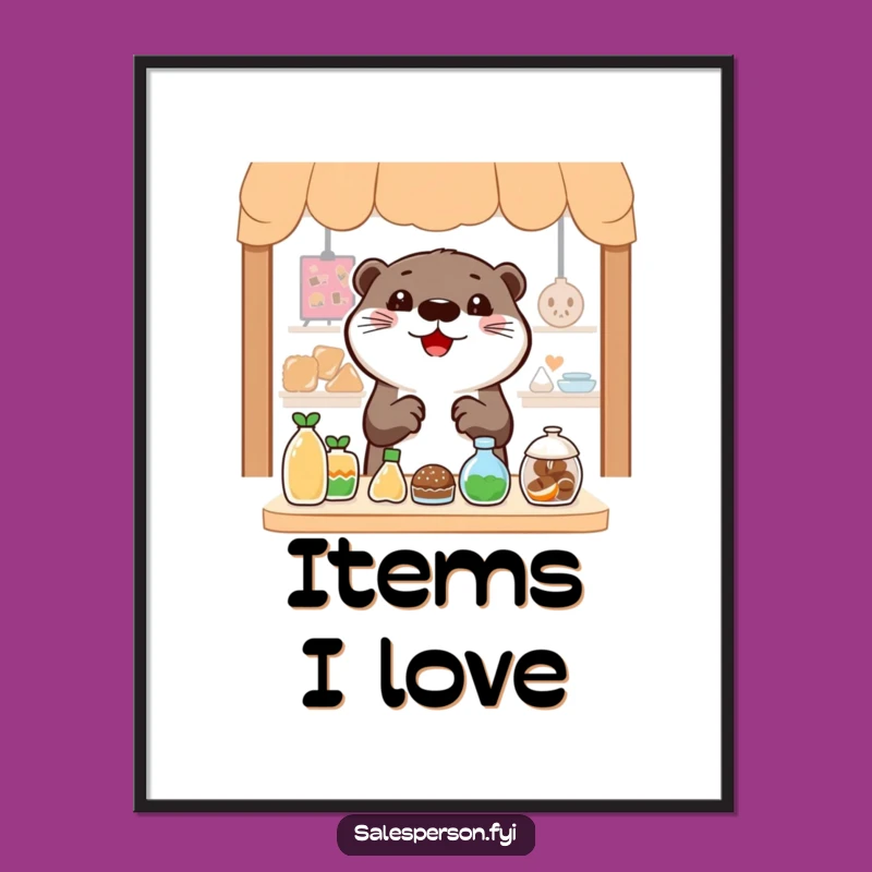 Funny Otter Digital Art - Instant Download Cheerful Otter Item Graphic