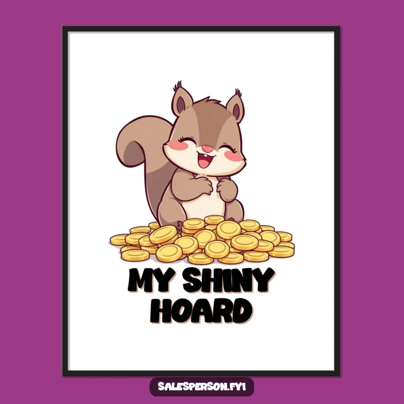 Printable Funny Squirrel Art: Instant Financial Joy for Your Decor!