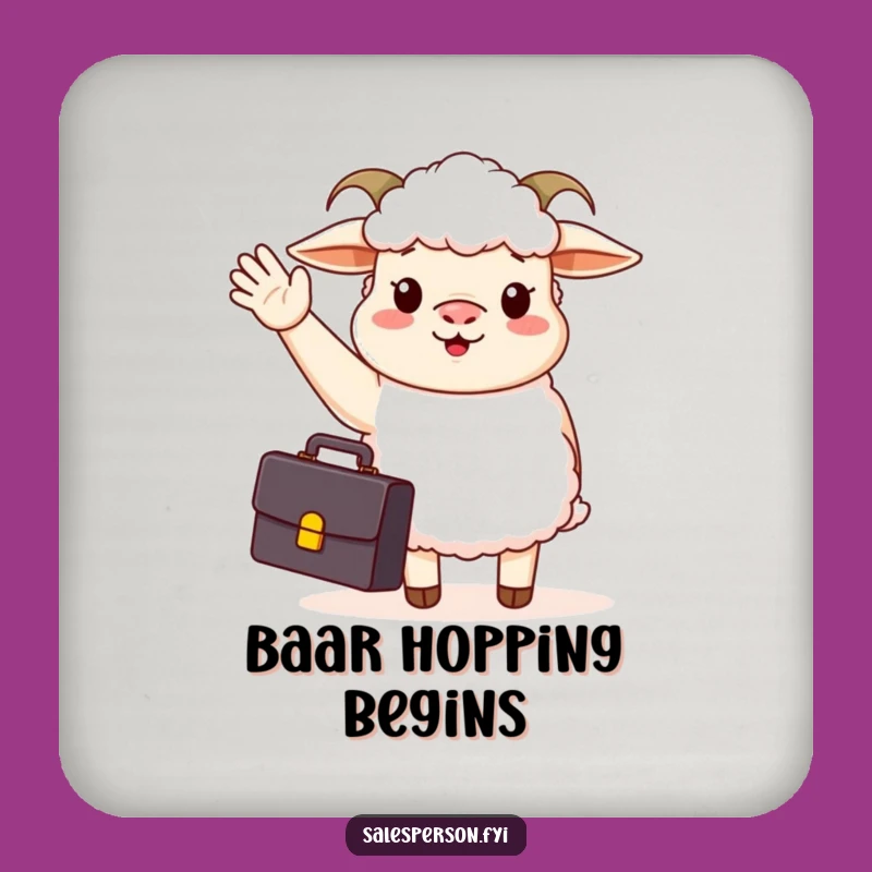 Funny Business Sheep Coaster: Protect Your Desk, Hilarious Funny Gift!