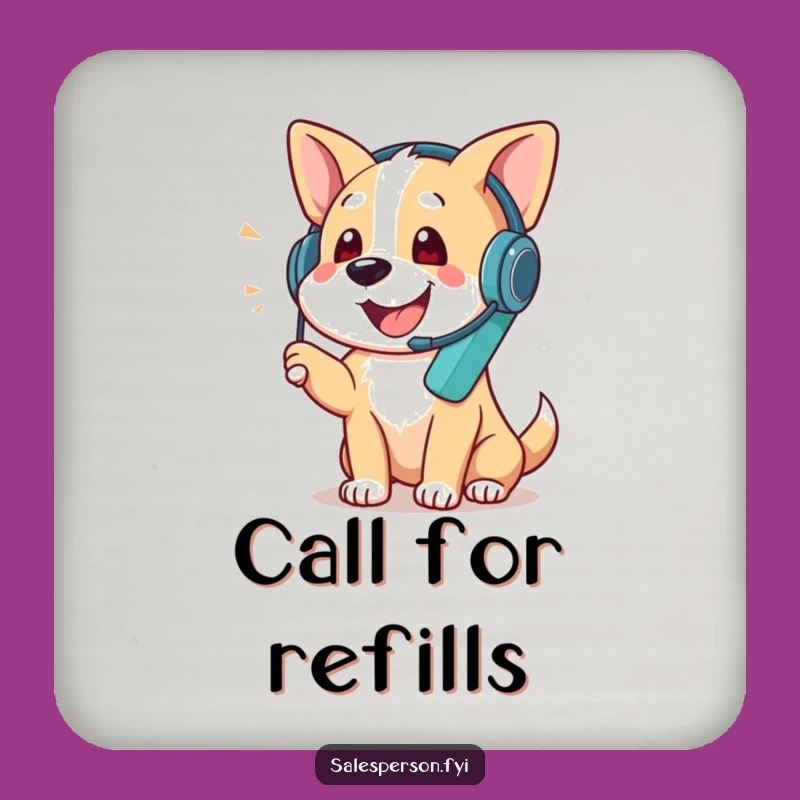 Funny Dog Phone Call Coaster - Protect Surfaces With Calls, Hilarious Gift