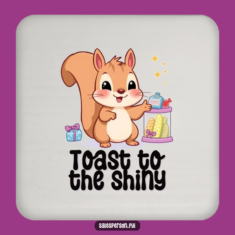 Funny Squirrel Treasure Coaster: Protect Your Surfaces with Amusing Rodent Style