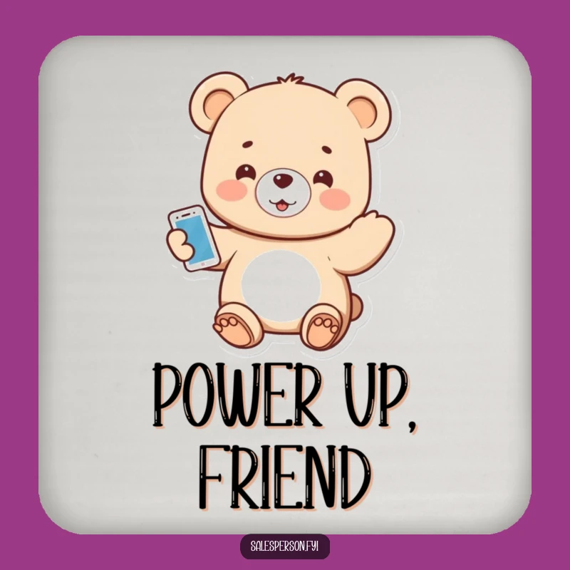 Funny Tech Bear Coasters: Protect Surfaces with Funny Gadget Flair