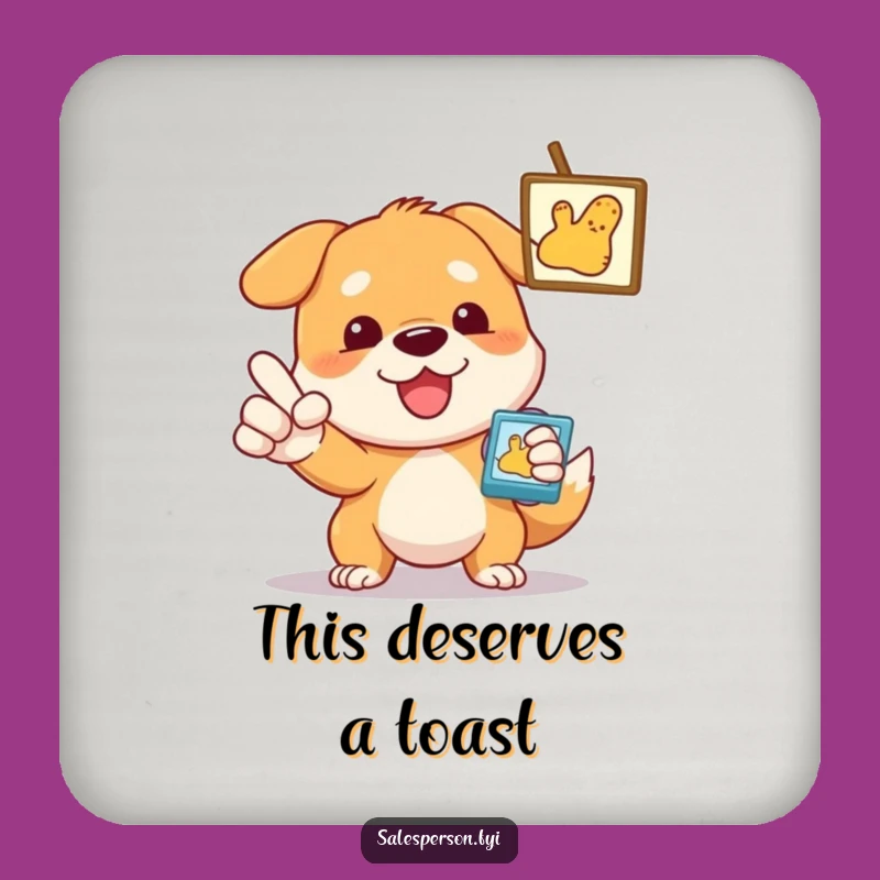 Funny Dog Drink Coasters: Protect Surfaces with Enthusiastic Paws!