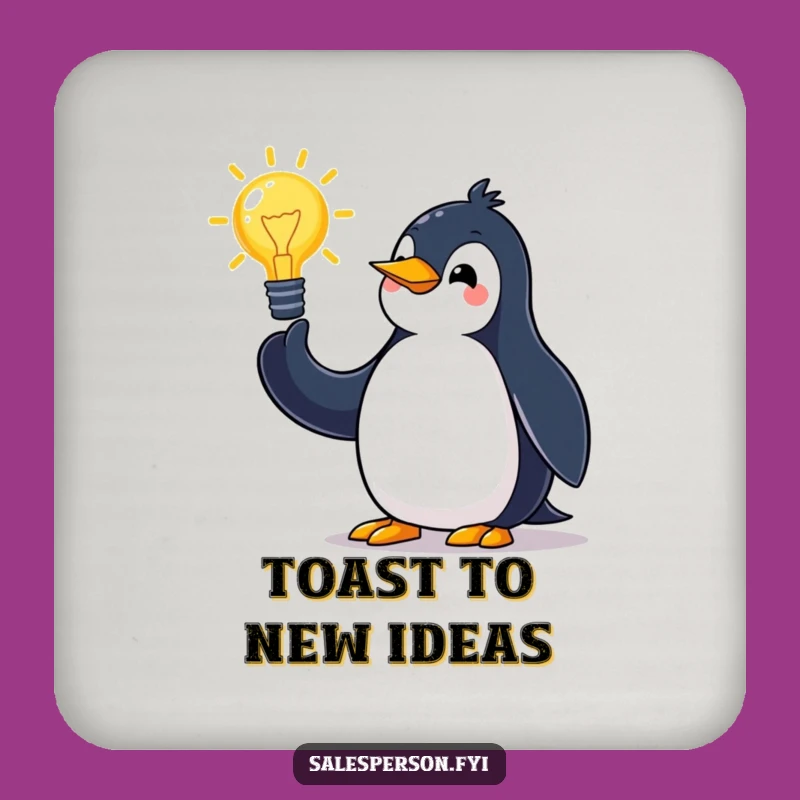 Funny Penguin Presentation Coaster: Protect Your Surfaces with Animated Humor