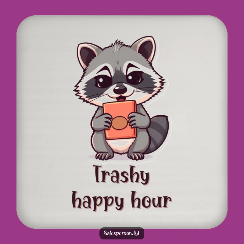 Funny Raccoon Coaster: Add Sly Charm to Your Surfaces