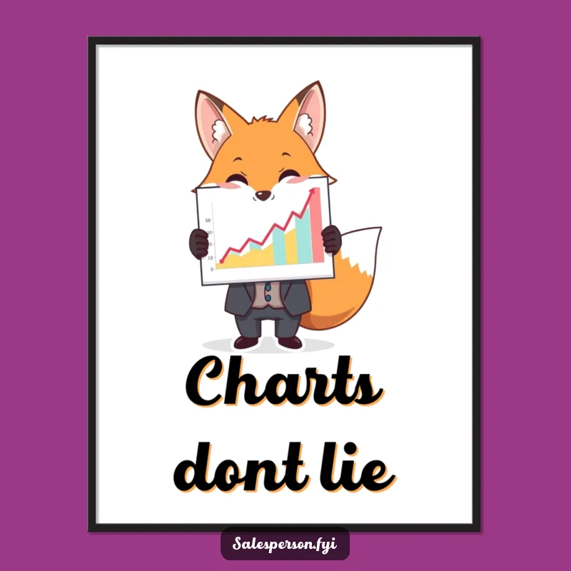 Fox in a Suit Poster: Wall Street Charm, Awesome Funny Gift!