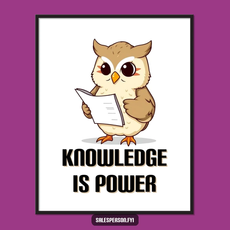 Funny Owl Ledger Poster: Wise Financial Art for Your Inspired Space