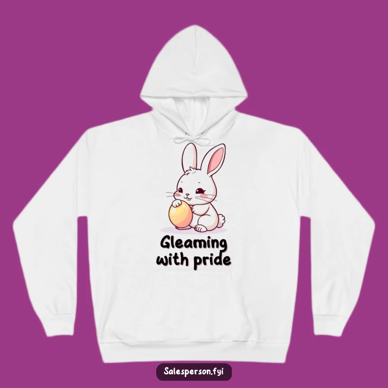 Cozy Funny Bunny Polishing Hoodie: Warm & Dedicated Present