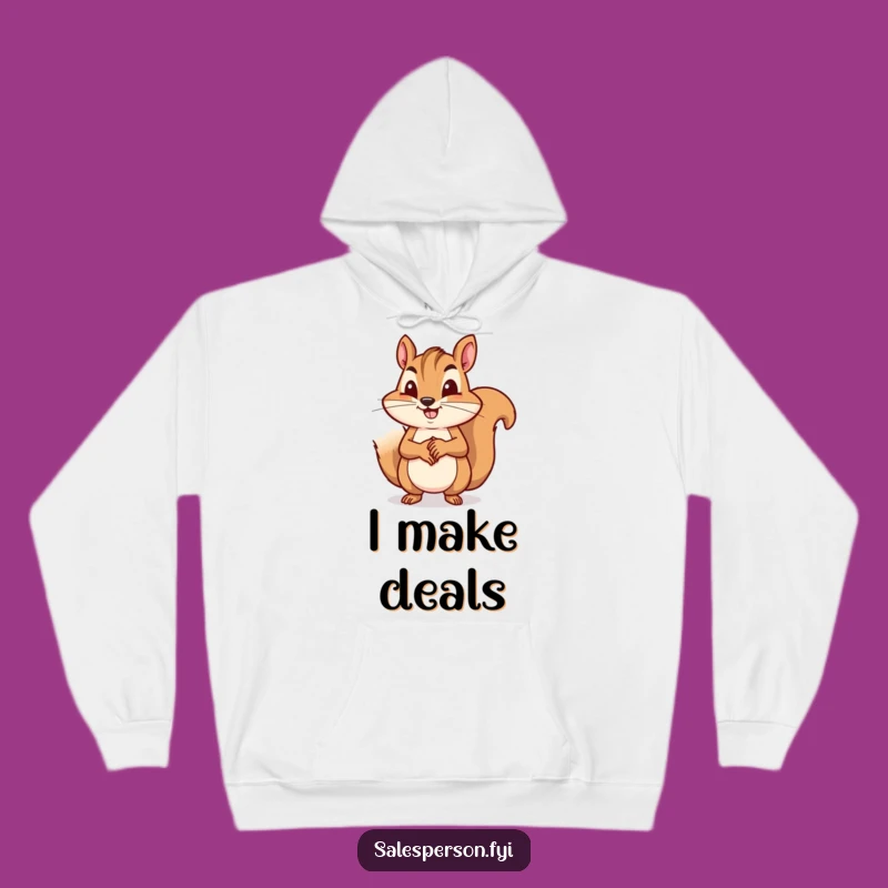 Cozy Funny Squirrel Handshake Hoodie: Your Go-To for Warm, Humorous Business Vibes