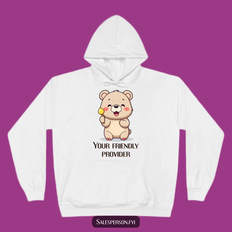 Funny Bear Shiny Object Hoodie - Cozy & Cheerful Gift for Bear Enthusiasts