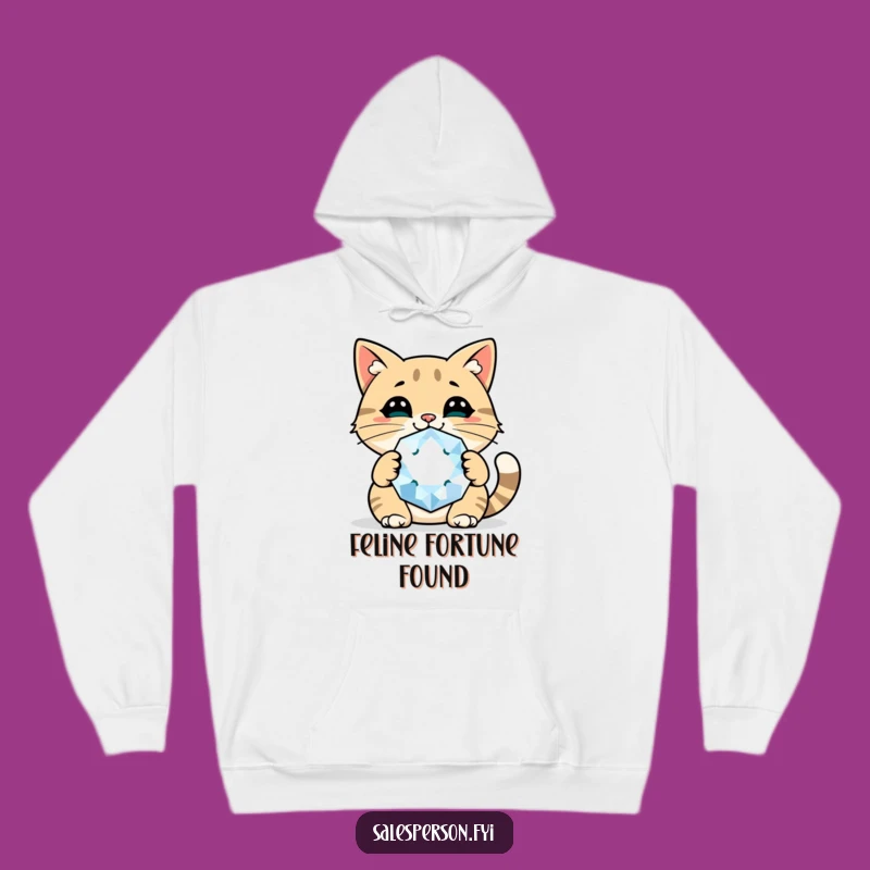 Funny Cat Gem Hoodie A Cozy Gift For Confident & Cheerful Souls