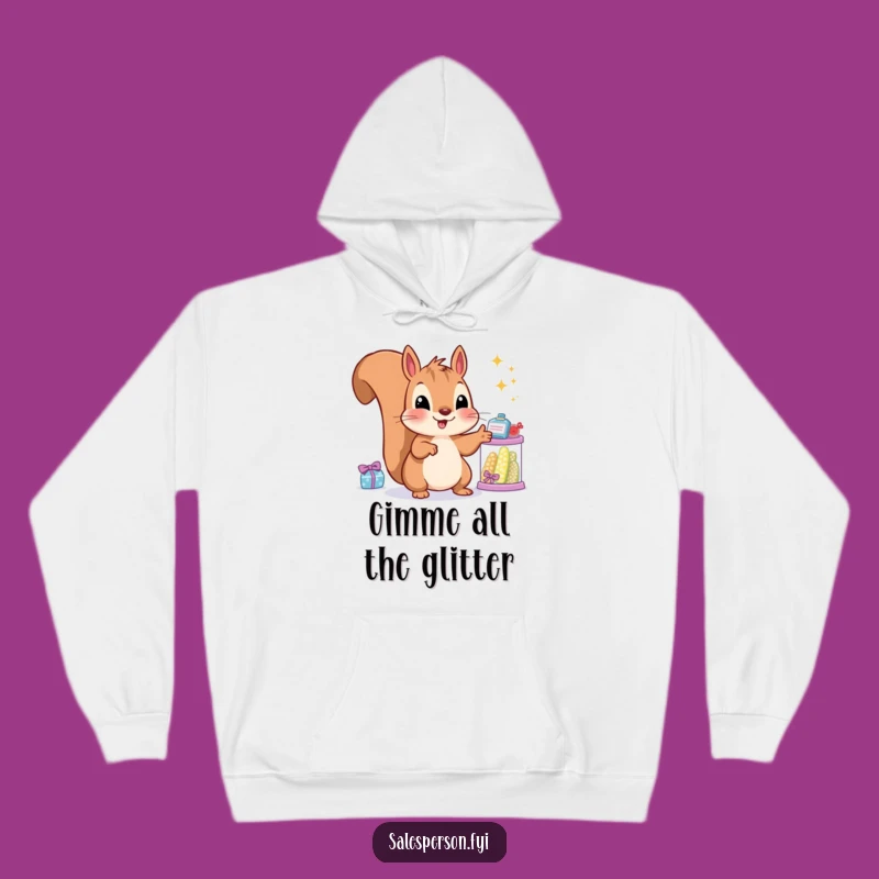 Cozy Funny Squirrel Treasure Hoodie: Stay Warm While Admiring the Sparkle