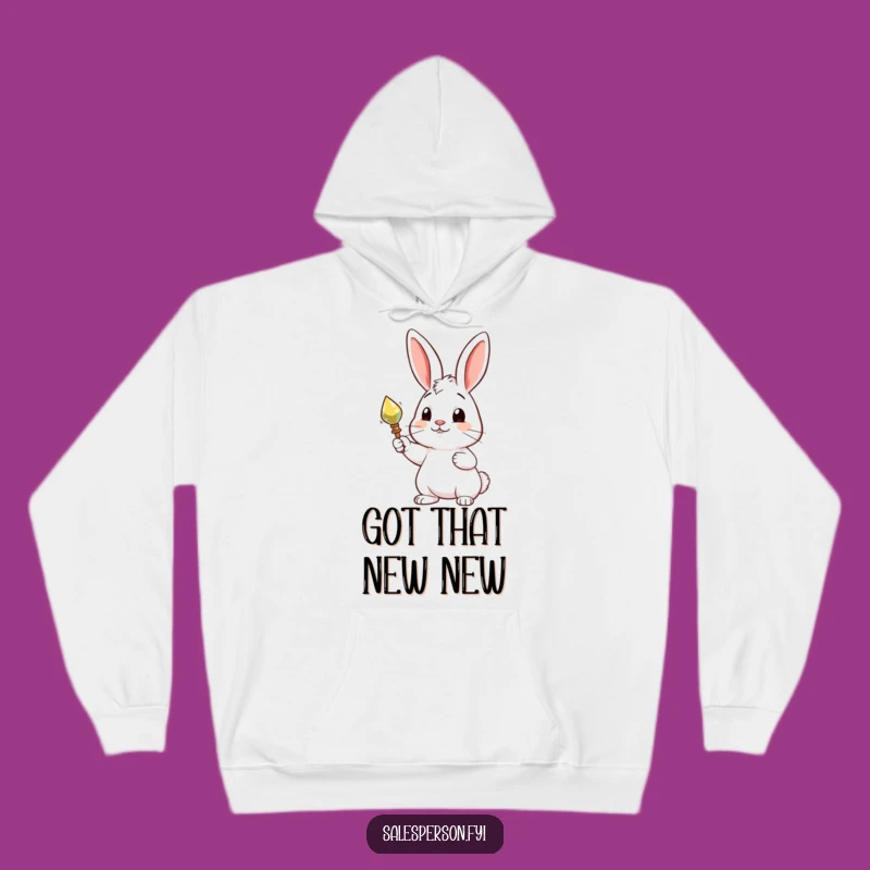 Cozy Funny Rabbit Hoodie - Warm Curious Comfort, Ideal Gift