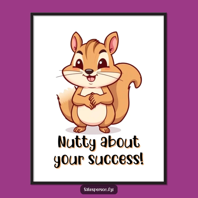 Funny Free Printable Wall Art: Squirrel Making a Business Deal!