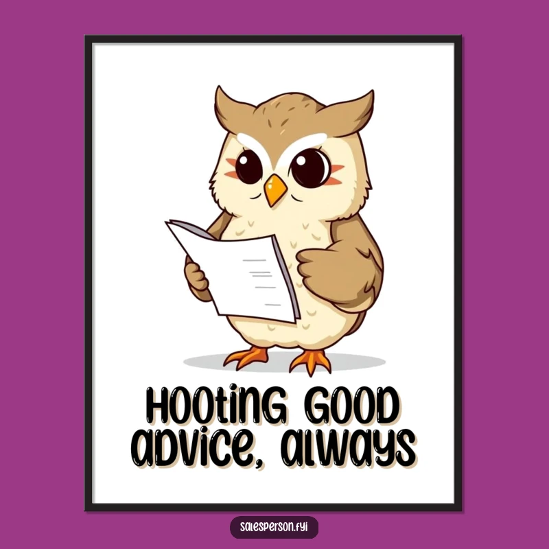 Funny Free Printable Wall Art: Wise Owl's Sagely Approval!