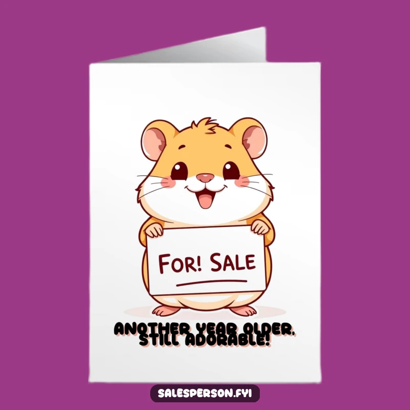 Free Printable Hamster For Sale Birthday Card: Hilarious Downloadable DIY Gift