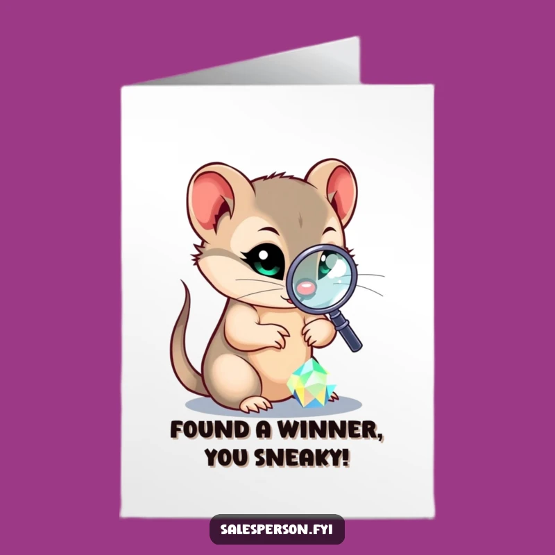 Free Printable Weasel Congratulations Card: Sly Funny Downloadable Discovery Art