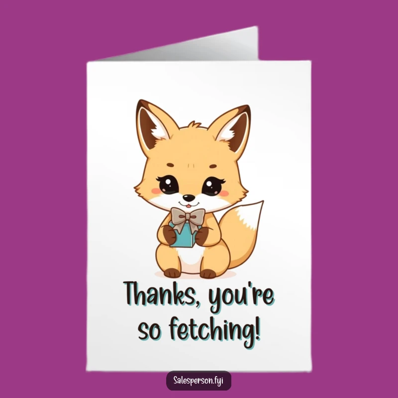 Free Printable Fox Bowtie Thank You Card: Polished Downloadable Gift