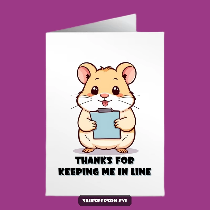 Free Printable Hamster Thank You Card: Appreciative Rodent Fun Downloadable
