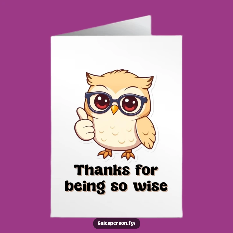 Free Printable Owl Thank You Card: Grateful Wisdom Downloadable